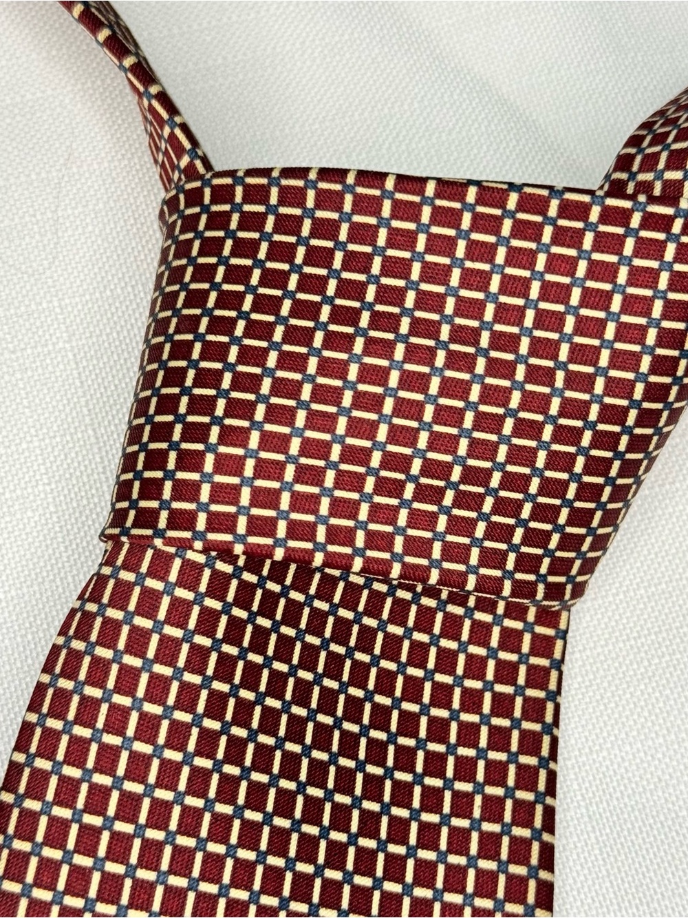 Vintage Red Geometric Tie Classic Menswear Pattern